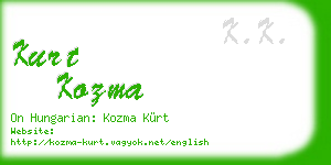 kurt kozma business card